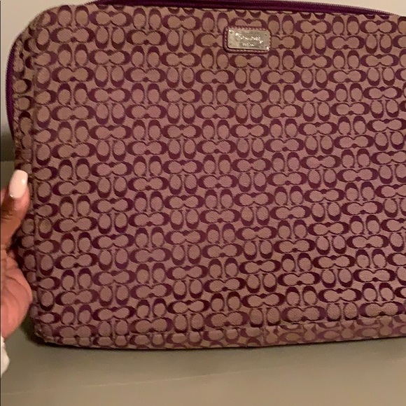Coach purple laptop case - Picture 1 of 3
